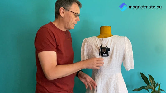 How Do I Attach a Wireless Lapel Pack to a Dress?